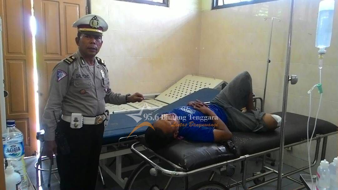 Farid, korban selamat yang terlibat kecelakaan, saat di rawat di RSUD Genteng 